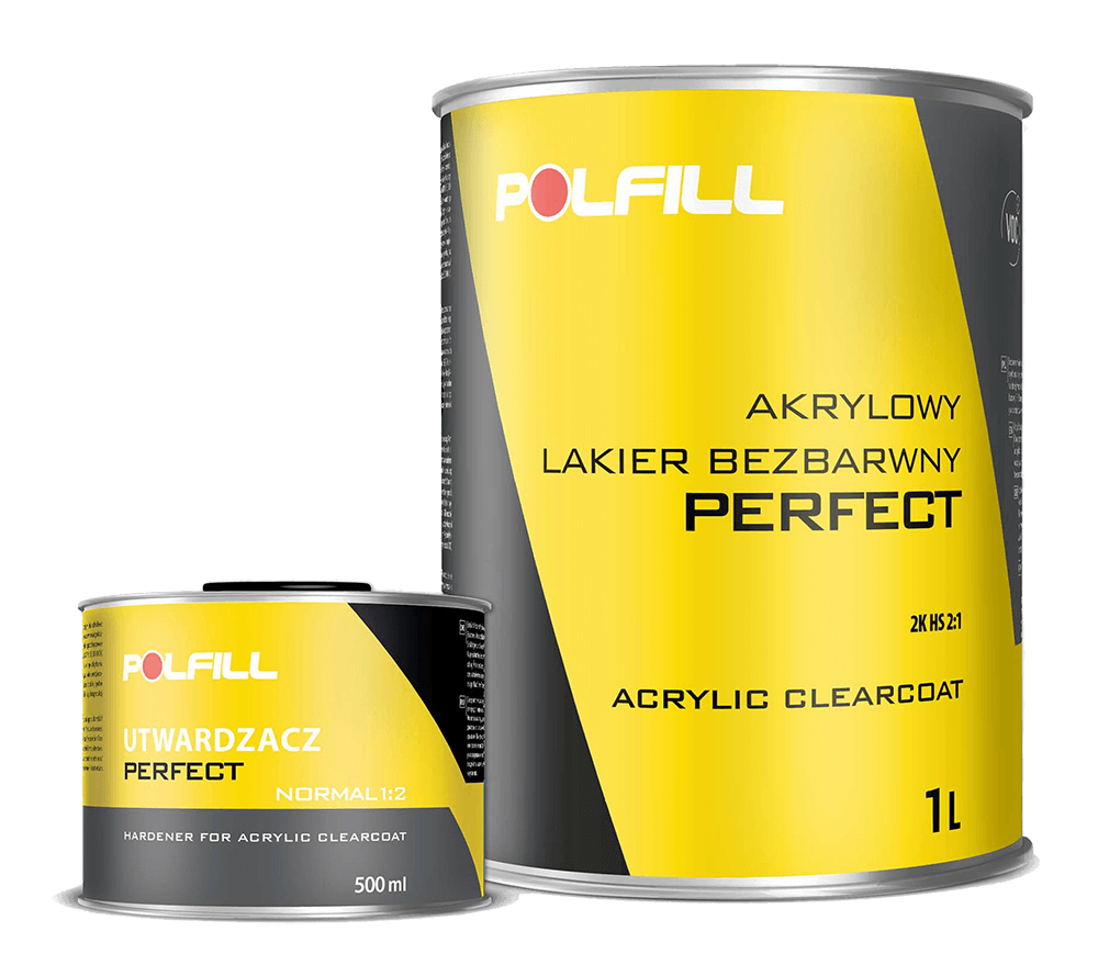 product visualization Acrylic Clearcoat PERFECT 2K HS 2-1 and hardener